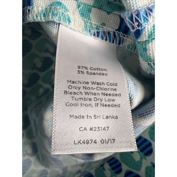 Talbots Whale Print Stretch Cotton Pencil Skirt Women's Size 8 - Picture 4 of 6